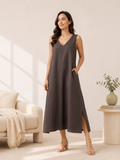 V Neck Maxi Dress Sewing Pattern