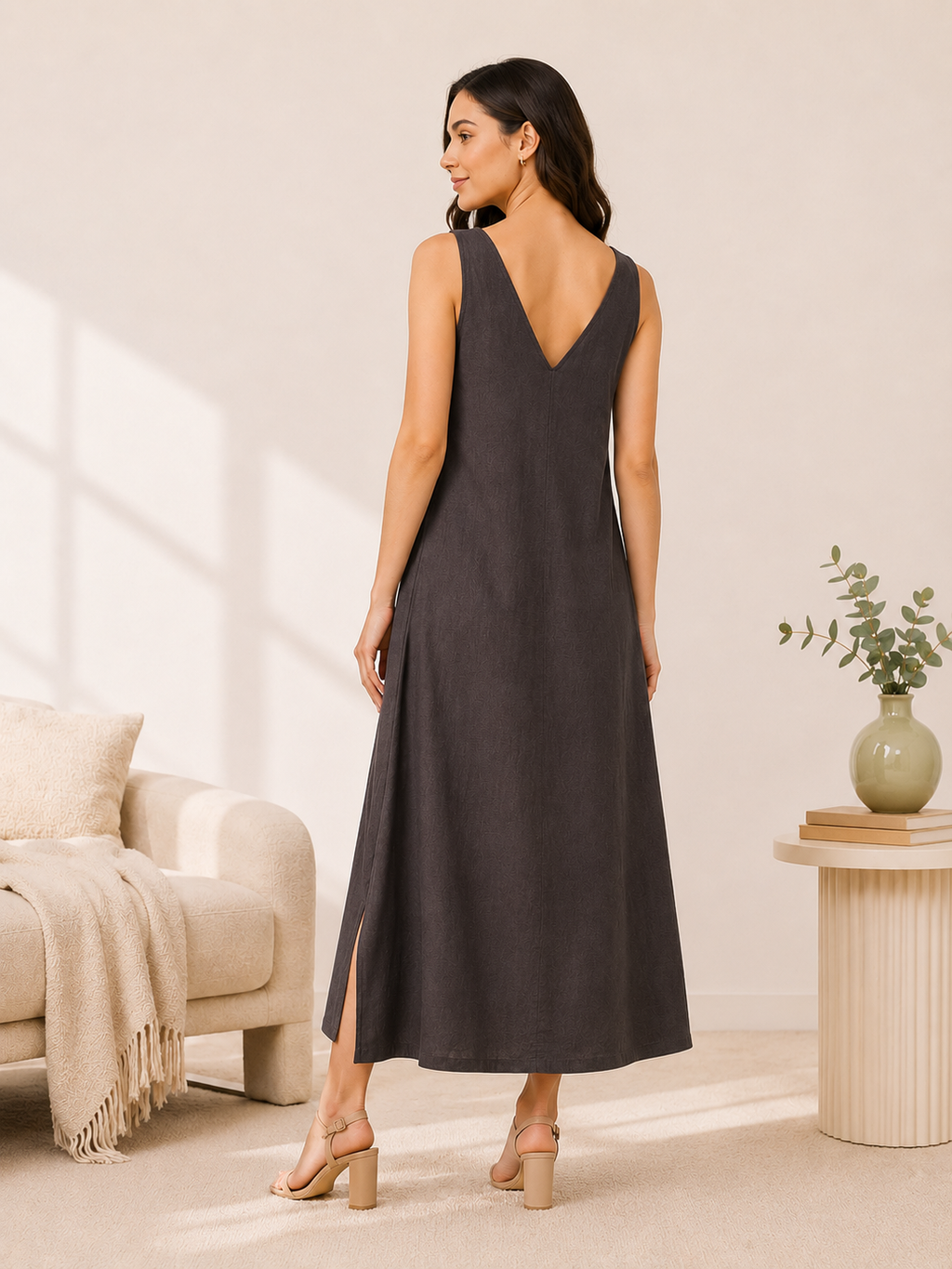 V Neck Maxi Dress Sewing Pattern
