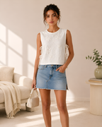 Easy Tie Side Blouse Sewing Pattern, Sleeveless Summer Top Pdf