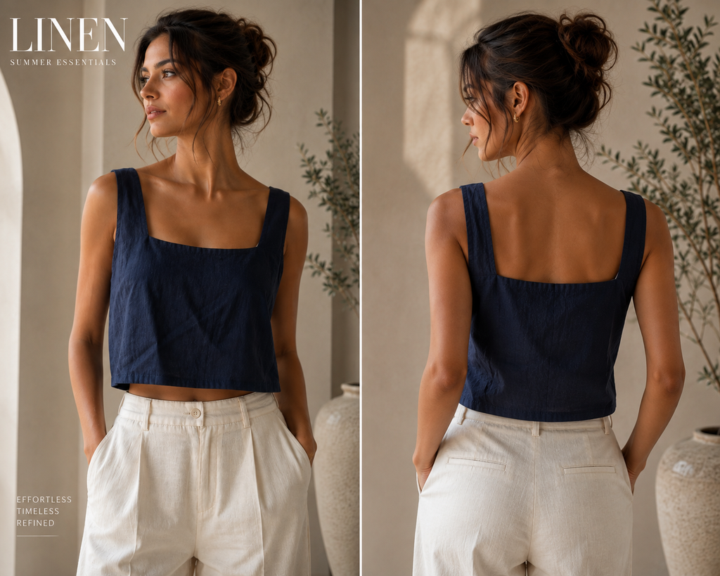 Square Neck Sleeveless Top Free Sewing Pattern