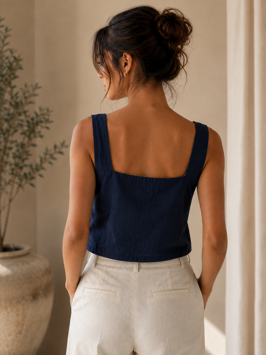 Square Neck Sleeveless Top Free Sewing Pattern