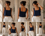 Square Neck Sleeveless Top Free Sewing Pattern