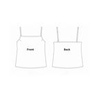 Spaghetti Strap Tank Top Sewing Pattern, Square Neck Cami Top Pdf, XS - 5XL | A0, A4 & US Letter