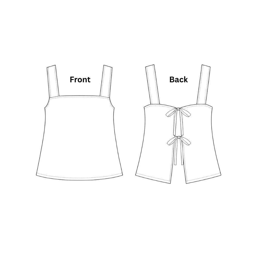 Linen Back Tie Top Sewing Pattern