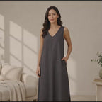 V Neck Maxi Dress Sewing Pattern