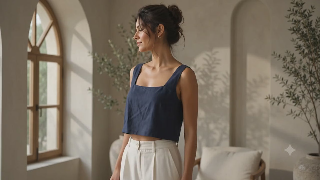 Square Neck Sleeveless Top Free Sewing Pattern